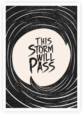33% OFF on Lab No. 4 This Storm Will Pass Inspirational Motivational Poster Paper Print