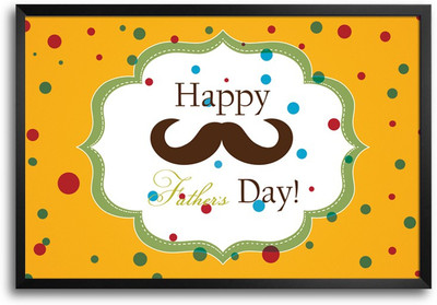 46% OFF on Happy Father's Day -SMFP00002217 Laminated Framed Paper Print