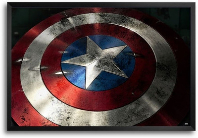 74% OFF on Captain America Shield Fp00004205 Framed Photographic Paper
