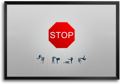 46% OFF on Stop Violence Minimal Design Laminated Framed Paper Print 46% OFF on Stop Violence Minimal Design Laminated Framed Paper Print