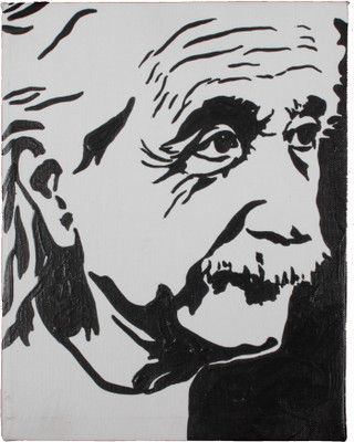 7% OFF on Albert Einstein'S Painting On Canvas Art