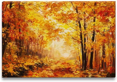 43% OFF on Colorful Autumn Forest Canvas Art
