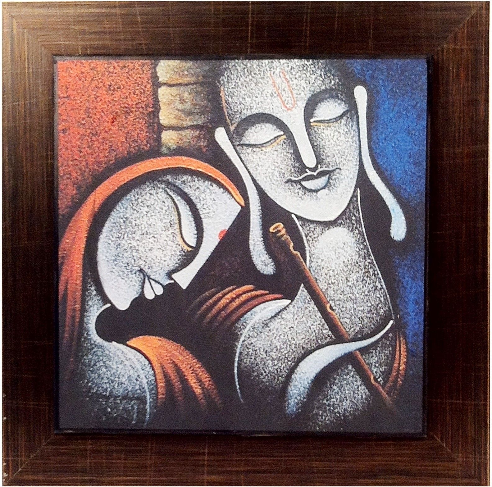 22% OFF on Couple finds peace in love & flute mounted on a fibre frame Fine Art Print