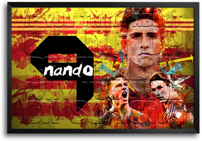 46% OFF on Shopmantra Fernando Torres Spain Football Laminated Frame Poster Paper Print
