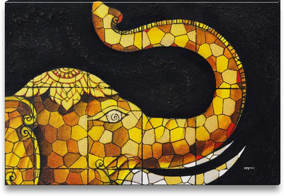 43% OFF on Art Stained Glass Elephant Canvas Art