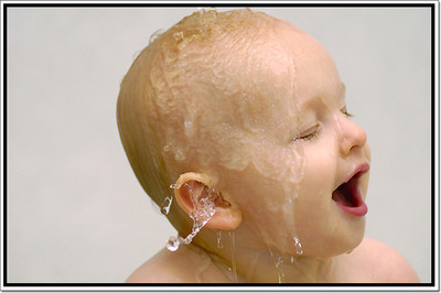 50% OFF on Cute Baby Bathing Poster Paper Print