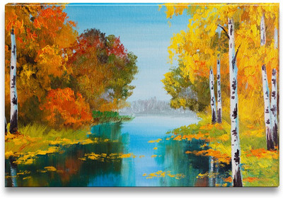 43% OFF on Birch Forest Near The River Canvas Art 43% OFF on Birch Forest Near The River Canvas Art