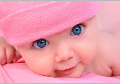 37% OFF on Cute Baby In PinkPoster (18 x 12 Inches) by Shopkeeda Paper Print