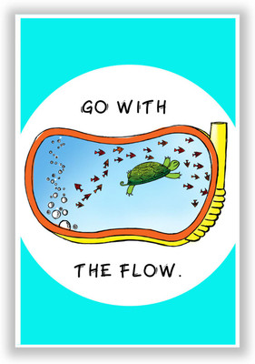 27% OFF on PosterGuy Go With the flow Poster Paper Print