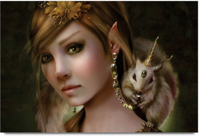 34% OFF on Amy Beautiful 3D Elf Girl with Fantasy Mouse 3D Poster 34% OFF on Amy Beautiful 3D Elf Girl with Fantasy Mouse 3D Poster