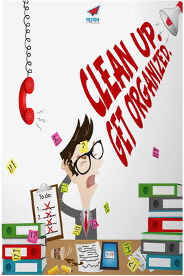 27% OFF on PosterGuy NASSCOM 10000 Startups 'Clean Up Get Organised' Motivational Poster Paper Print
