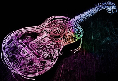 11% OFF on Wonder Images Electic Music Love with Back Framing Canvas Art