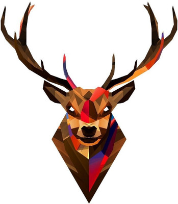 66% OFF on Urbanhomz Deer on The Wall Poster Paper Print