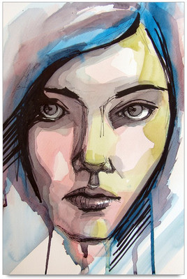 75% OFF on Amy Water Color Paint Lady 3D Poster