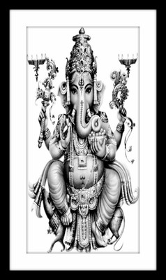 37% OFF on Golden Ganesha Fine Art Print
