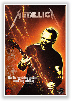 37% OFF on PosterGuy James Hetfield Metallica Music Legends and Bands Poster Paper Print