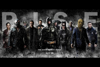 48% OFF on Da Vinci Posters Dark Knight Rises Full Cast [2in1]Sticker ? Poster Photographic Paper