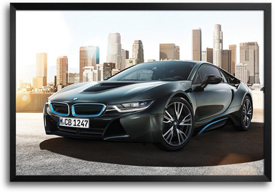 46% OFF on ShopMantra Grey Luxury Car Laminated Frame Poster Paper Print