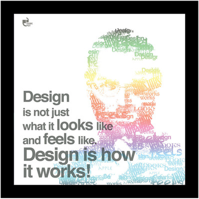 5% OFF on Design is not just what it looks like and feels like. Design is how it works! - Steve Jobs, Apple Framed Poster Photographic Paper 5% OFF on Design is not just what it looks like and feels like. Design is how it works! - Steve Jobs, Apple Framed Poster Photographic Paper
