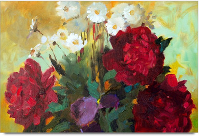 75% OFF on Amy Bouquet of Colourful Flowers Resembling Positives Vibrations 3D Poster