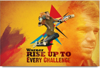 53% OFF on David Warner Rise Up To Every Challenge Laminated Poster Paper Print