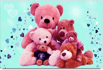 75% OFF on Multicolor Taddy Family Paper Print 75% OFF on Multicolor Taddy Family Paper Print