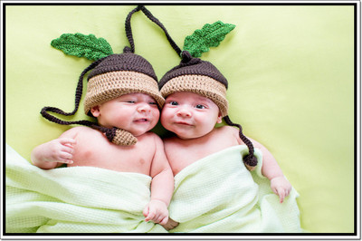 66% OFF on Twin Baby Boys Poster Paper Print