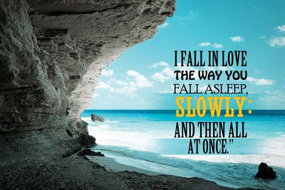 62% OFF on StyBuzz fall in love slowly poster Photographic Paper