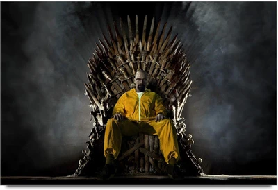 53% OFF on Walter White On Throne Poster Paper Print