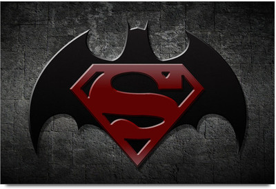 62% OFF on Batman &Superman Paper Print