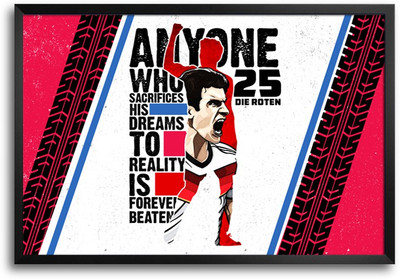 46% OFF on Shopmantra Thomas Muller Footballer Quote Laminated Frame Poster Paper Print