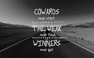 40% OFF on Winners Never Quit Paper Print