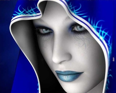 77% OFF on Painting Without Frame - Blue Small Lady Canvas Art