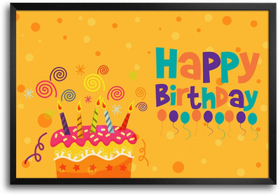 50% OFF on Happy Birthday -SMFP00002246 Laminated Framed Paper Print