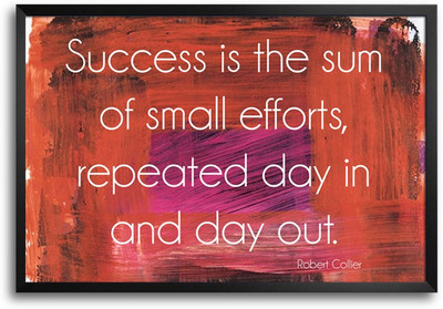 46% OFF on Success is the sum of all efforts Quote Laminated Framed Paper Print