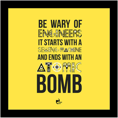 5% OFF on Be wary of engineers - Framed Poster Photographic Paper