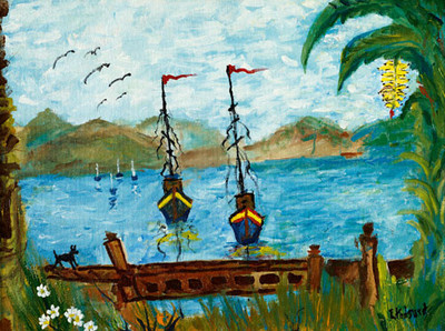 20% OFF on Boats in a Stream Canvas Art 20% OFF on Boats in a Stream Canvas Art