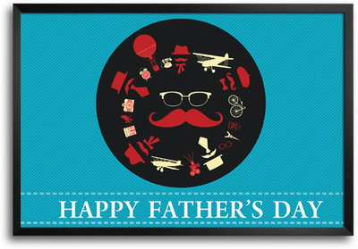 46% OFF on Happy Father's Day -SMFP00002216 Laminated Framed Paper Print