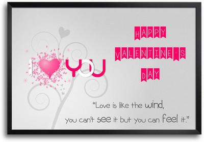 46% OFF on Shopmantra Love Is Like Wind Valentines Day Poster Paper Print