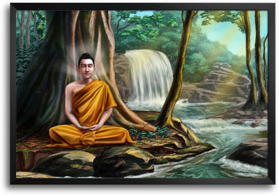 46% OFF on Buddha Meditating Under Tree Oil Paint Laminated Framed Paper Print 46% OFF on Buddha Meditating Under Tree Oil Paint Laminated Framed Paper Print