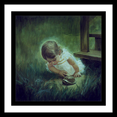 33% OFF on Girl Playing Fine Art Print