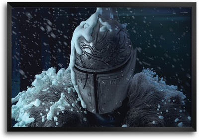 46% OFF on Metal Mask Fantasy Action Gaming Laminated Framed Paper Print