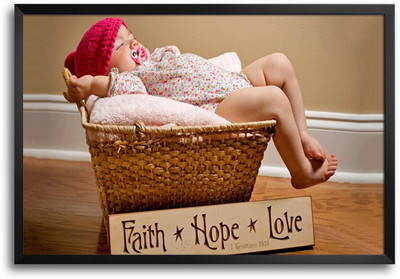 46% OFF on Little Baby Sleeping in Basket Laminated Framed Paper Print 46% OFF on Little Baby Sleeping in Basket Laminated Framed Paper Print