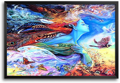 46% OFF on Modern Woman Abstract Artwork Laminated Framed Paper Print