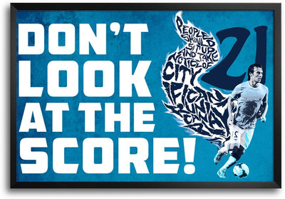 46% OFF on ShopMantra David Silva Man City Laminated Frame Poster Paper Print