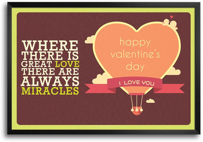 46% OFF on Shopmantra Where There Is Love Parachute Heart Poster Paper Print