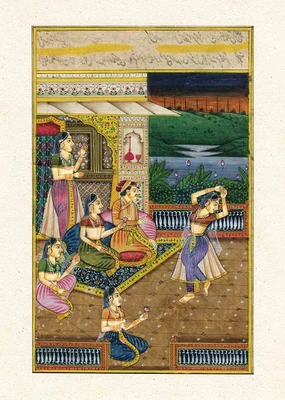 55% OFF on King and Dancing Dasiyan Mughal Miniature Fine Art Print