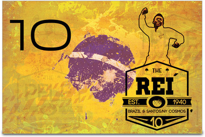 53% OFF on Shopmantra Edson Arantes Pele Brazil Football Poster Paper Print