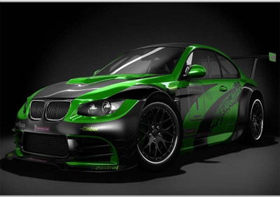 37% OFF on Awesome Green Racing CarPoster (18 x 12 Inches) by Shopkeeda Paper Print
