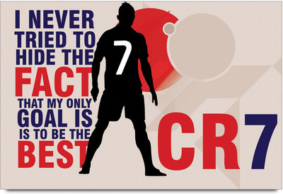 53% OFF on Shopmantra Ronaldo Quote Poster Paper Print